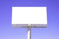 Blank billboard against blue sky for advertisement Royalty Free Stock Photo