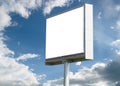 Blank billboard against blue sky Royalty Free Stock Photo