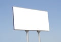 Blank billboard against blue sky with a place for Royalty Free Stock Photo