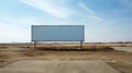 Blank Billboard on Airfield with Airplanes in Background. Perfect for Advertising.