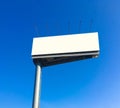 Blank billboard at blue sky background Royalty Free Stock Photo