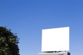 Blank billboard in the city against blue sky Royalty Free Stock Photo