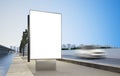 blank billboard on highway mockup Royalty Free Stock Photo