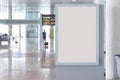 Blank billboard mock up in an airport Royalty Free Stock Photo