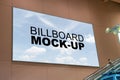 Blank billboard mock up at international airport Royalty Free Stock Photo