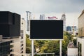 Blank Billboard Mock up Media Display Outdoor Building Cityscape Background Royalty Free Stock Photo