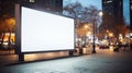 Blank billboard mockup for advertising, City buildings background