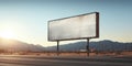 blank billboard outdoor banner on street