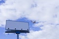 Blank billboard. Plane Royalty Free Stock Photo