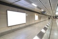 Blank billboard posters in the subway station for advertising Royalty Free Stock Photo