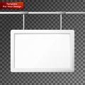 Blank billboard screen, isolated Royalty Free Stock Photo