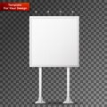 Blank billboard screen, isolated Royalty Free Stock Photo