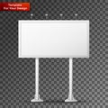 Blank billboard screen, isolated Royalty Free Stock Photo