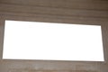 Blank billboard on stone ancient wall with copy space for advertisement in banner mock up Royalty Free Stock Photo