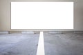 Blank billboard on the wall of the basement car park Royalty Free Stock Photo