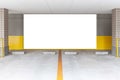 Blank billboard on the wall of the basement car park Royalty Free Stock Photo