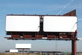 Blank Billboards with blue sky-Add your Text Royalty Free Stock Photo