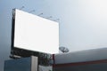 blank billboards in city with blue sky Royalty Free Stock Photo