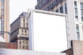 Blank billboards in downtown New York City