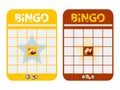 Blank bingo summer cards cut out