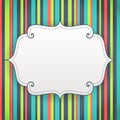 Blank birthday poster on seamless stripes pattern background Royalty Free Stock Photo