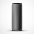 Blank black aluminum can template