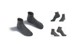 Blank black ancle socks pair mockup, different views Royalty Free Stock Photo