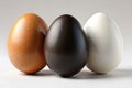 Blank Black Brown and White Easter Egg Mockup Set Versatile 3D Rendering Template for Cultural and Religious Designs Royalty Free Stock Photo