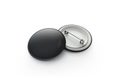 Blank black button badge stack mockup, isolated, clipping path,