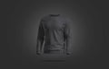 Blank black casual sweatshirt mock up, dark backgroud