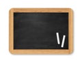 Blank black chalkboard. Background and texture. Royalty Free Stock Photo