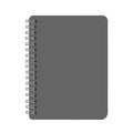 Blank black cover spiral notebook