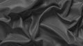 Blank black crumpled glossy fabric material mockup, top view Royalty Free Stock Photo