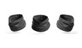 Blank black folded neck gaiter mockup, front and side view Royalty Free Stock Photo
