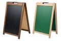 Blank black and green boards set isolated Royalty Free Stock Photo