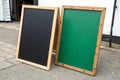 Blank black and green boards set isolated Royalty Free Stock Photo
