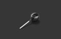 Blank black lollipop wrap mockup lying, dark background Royalty Free Stock Photo