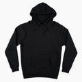 Blank black male hooded sweatshirt long sleeve with clipping path 