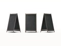 Blank black menu stand for cafe. 3d rendering