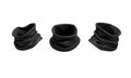blank black neck gaiter mock up, front and side view. Royalty Free Stock Photo