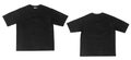 Blank black oversize t-shirt mockup front and back isolated on white background with clipping path. Royalty Free Stock Photo