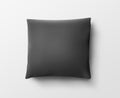 Blank black pillow case design mockup, isolated, clipping path, 3d illustration. Royalty Free Stock Photo