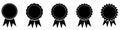 Blank black ribbon award rosettes. Flat style. Vector illustration EPS 10