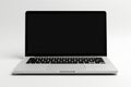 Blank black screen with laptop computer mockup isolated on white background Royalty Free Stock Photo