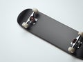 Blank black skateboard deck. 3d rendering