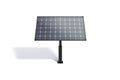 Blank black solar panel mock up stand, front view