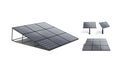 Blank black solar panel mockup set, different views Royalty Free Stock Photo