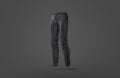 Blank black sport pants mockup, dark background