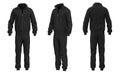 Blank black sport tracksuit. 3d rendering. Royalty Free Stock Photo