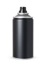 Blank black spray can, isolated